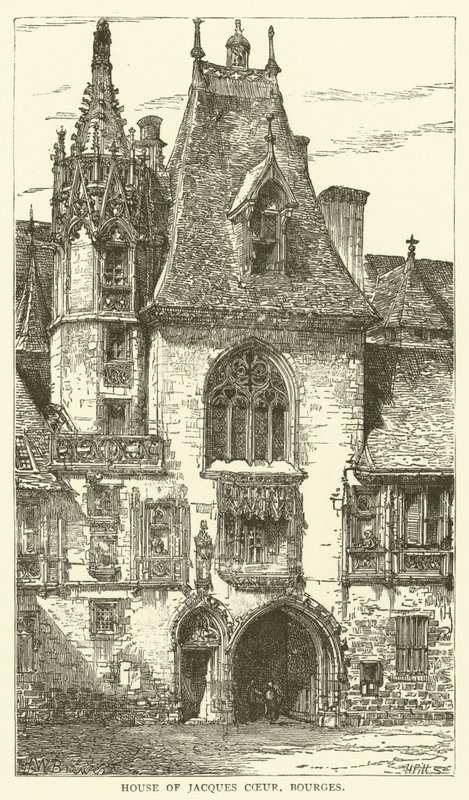 Casa di Jacques Coeur, Bourges (incisione) da English School