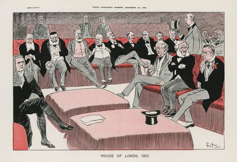 Camera dei Lord, 1907 da English School