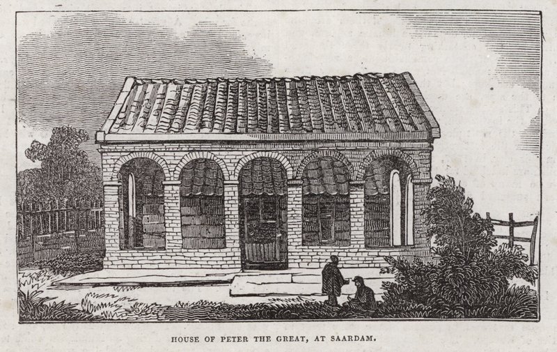 Casa di Pietro il Grande, Saardam (incisione) da English School
