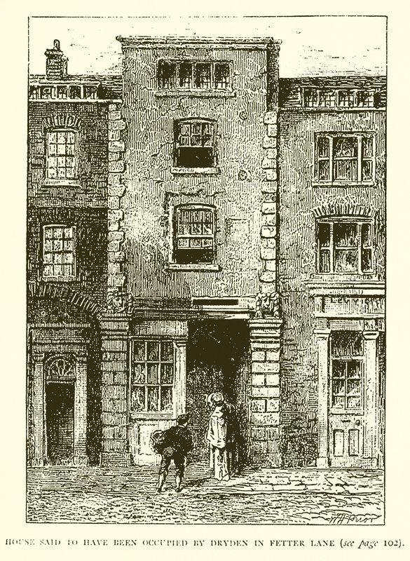 Casa che si dice sia stata occupata da Dryden in Fetter Lane da English School