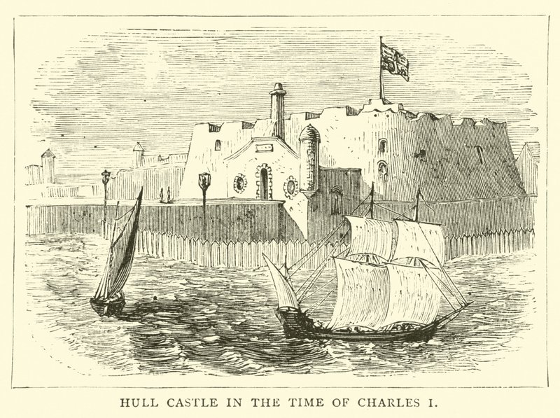 Castello di Hull al tempo di Carlo I da English School