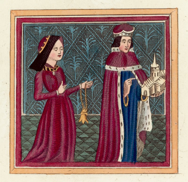 Umfredo Duca di Gloucester e la sua seconda moglie, Eleonora Cobham da English School