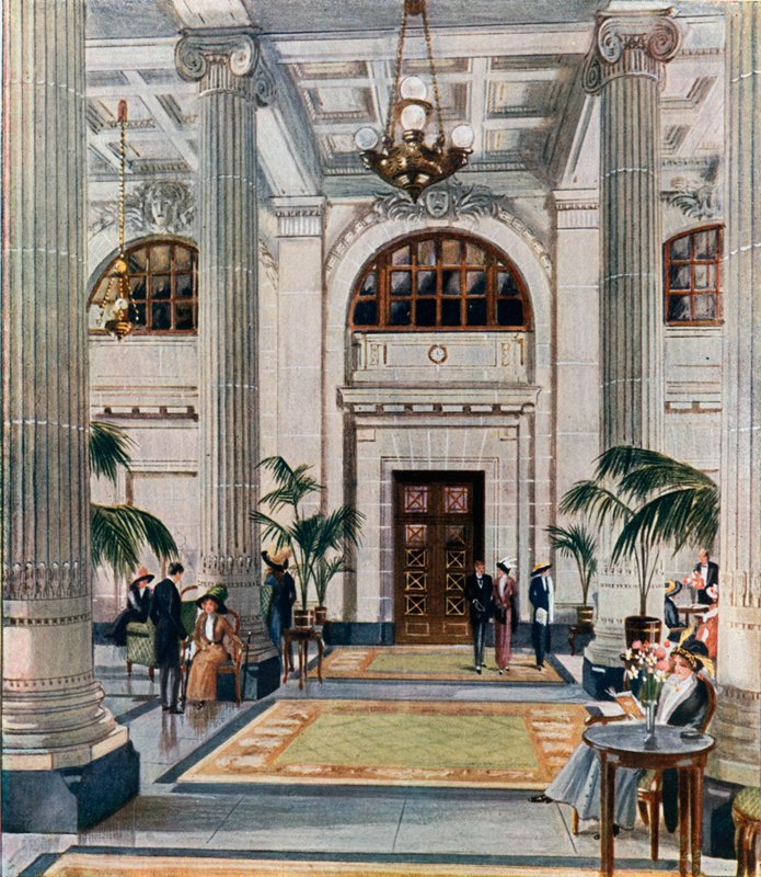 Sala ipostila del New Midland Adelphi Hotel, Liverpool da English School