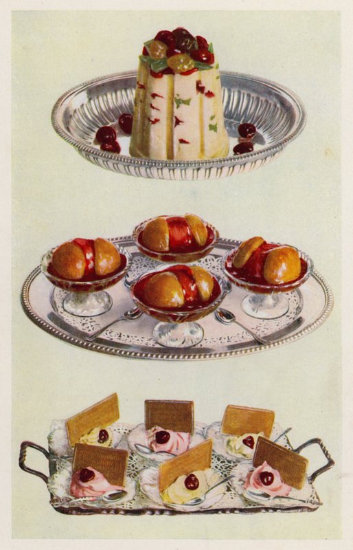 Budino di ghiaccio; Pesche Melba; Gelati alla crema da English School