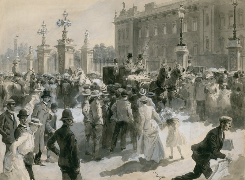 Malattia di Re Edoardo VII, i medici lasciano il Palazzo, giugno 1902 da English School