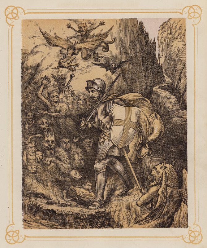 Illustrazione per Il progresso del pellegrino di Bunyan da English School