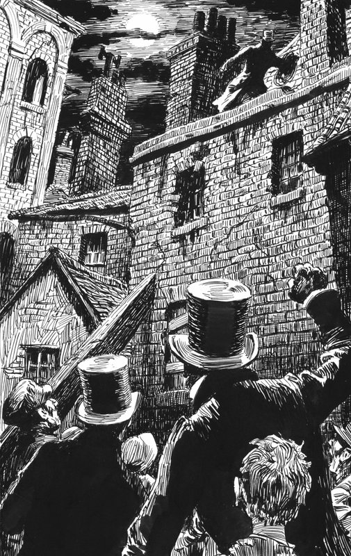 Illustrazione per Oliver Twist di Charles Dickens da English School