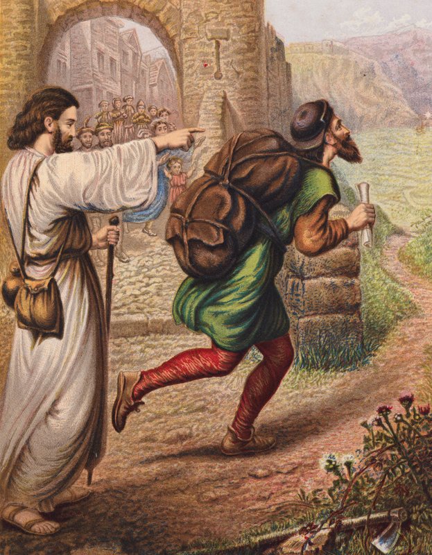 Illustrazione per Il Viaggio del Pellegrino di John Bunyan da English School