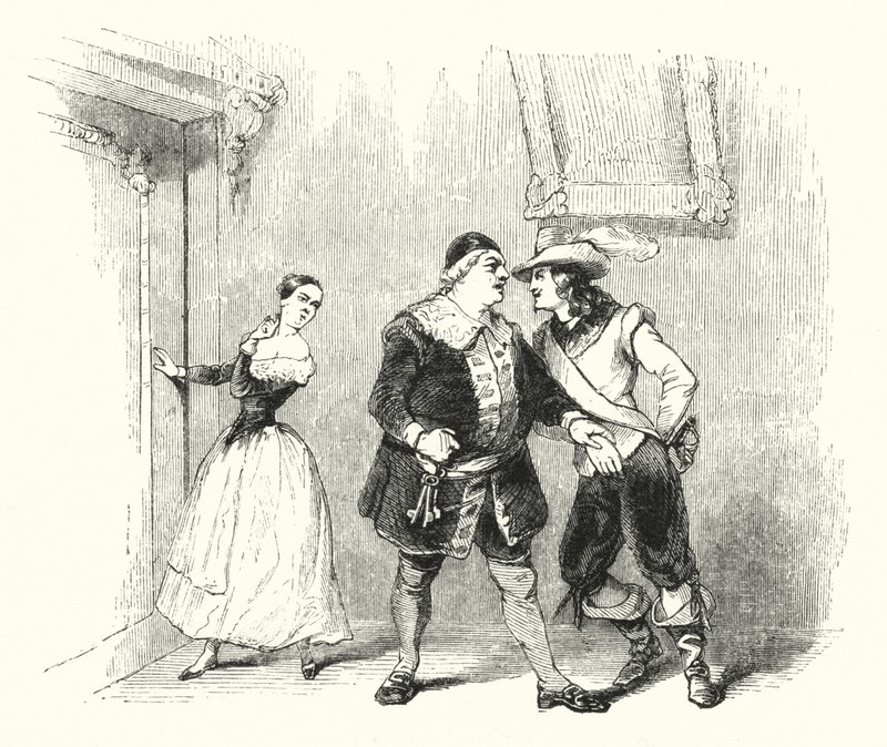 Illustrazione per Il barbiere di Siviglia di Rossini (incisione) da English School
