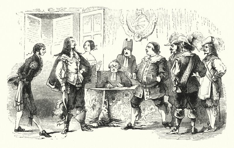 Illustrazione per Il barbiere di Siviglia di Rossini (incisione) da English School