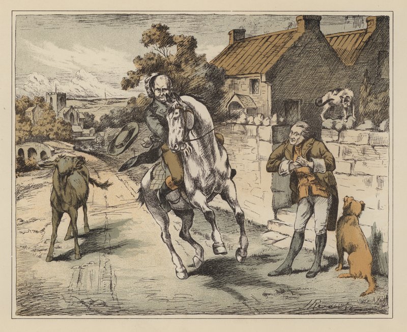 Illustrazione per La storia divertente di John Gilpin di William Cowper da English School