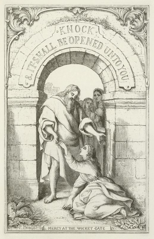 Illustrazione per Il progresso del pellegrino di John Bunyan da English School
