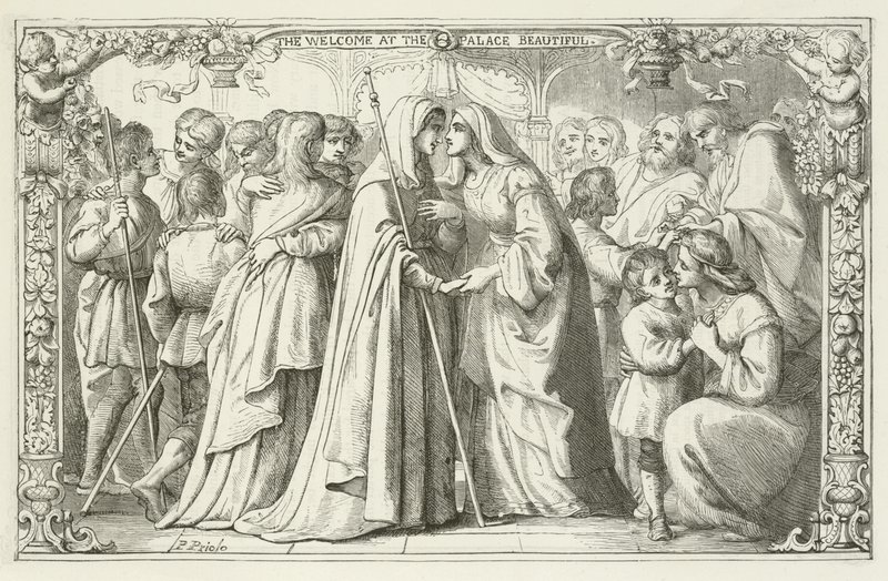 Illustrazione per Il progresso del pellegrino di John Bunyan da English School