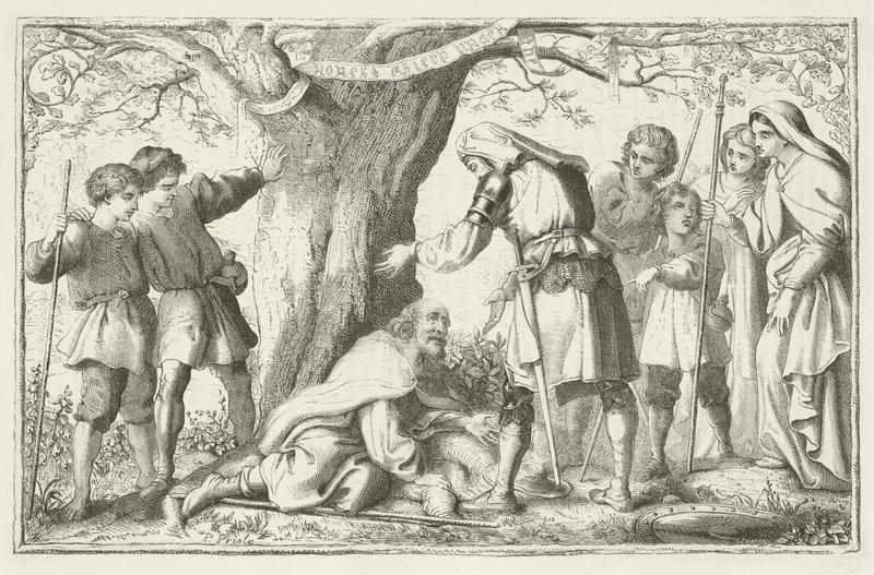 Illustrazione per Il progresso del pellegrino di John Bunyan da English School