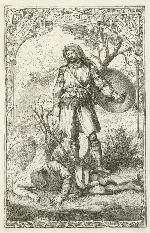 Illustrazione per Il progresso del pellegrino di John Bunyan da English School