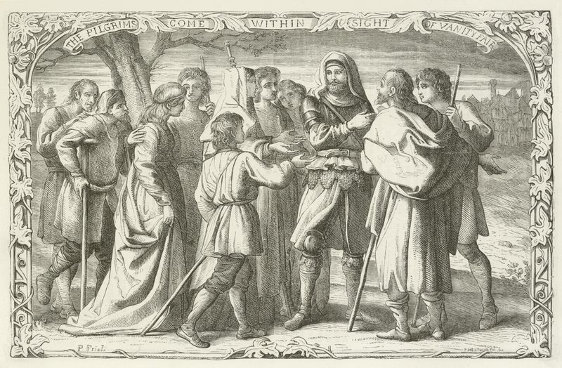 Illustrazione per Il progresso del pellegrino di John Bunyan da English School