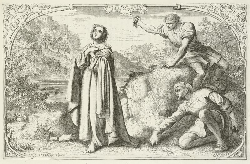 Illustrazione per Il progresso del pellegrino di John Bunyan da English School