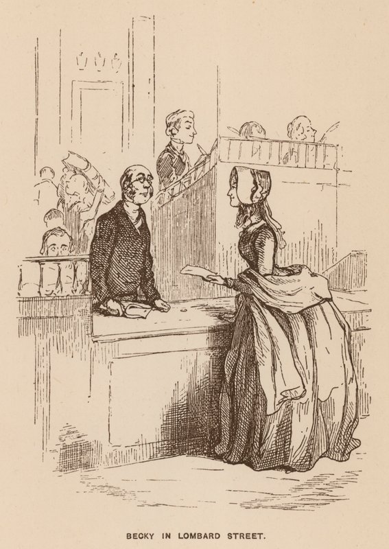 Illustrazione per Vanity Fair di Thackeray (litografia) da English School