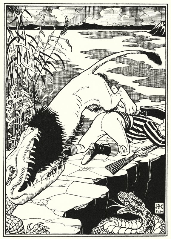 Illustrazione per Le avventure del barone di Münchhausen (incisione) da English School