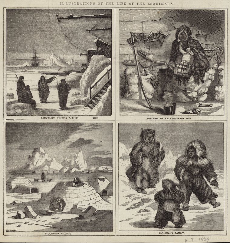 Illustrazioni della vita degli Eschimesi da English School