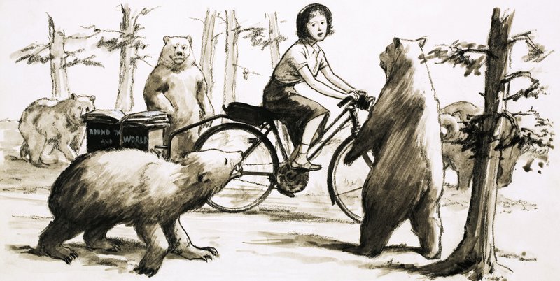 Nel 1957, la minuta Louis Sutherland realizzò il suo sogno di girare il mondo in bicicletta da English School