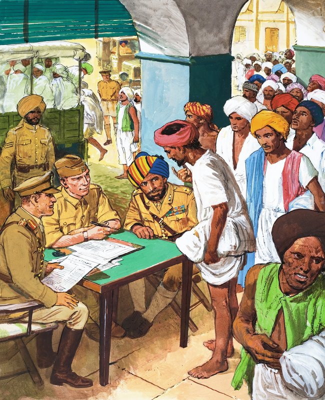 Indiani che si arruolano per combattere nella Seconda Guerra Mondiale da English School