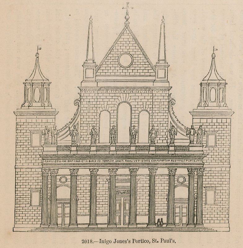 Portico di Inigo Jones, Cattedrale di San Paolo, Londra da English School