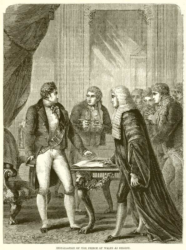 Installazione del Principe di Galles come Reggente da English School