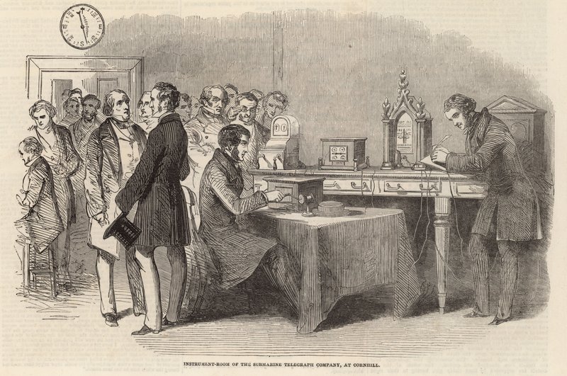 Sala degli strumenti della Submarine Telegraph Company a Cornhill da English School