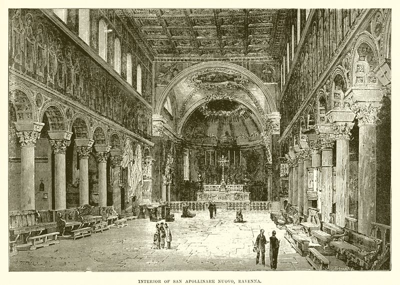 Interno di San Apollinare Nuovo, Ravenna da English School