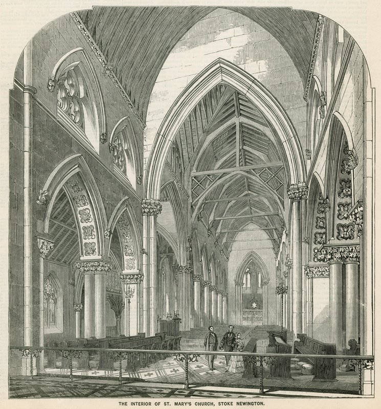 Interno della Chiesa di St Mary a Stoke Newington da English School