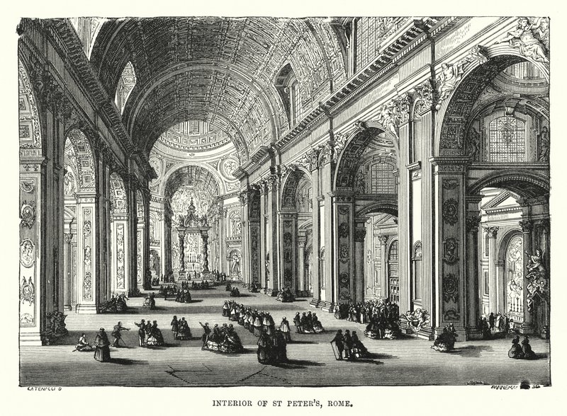 Interno di San Pietro, Roma da English School