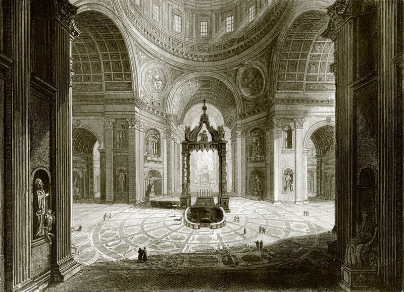 Interno di San Pietro a Roma da English School