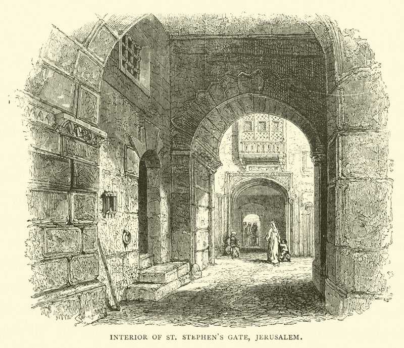 Interno della Porta di Santo Stefano, Gerusalemme da English School