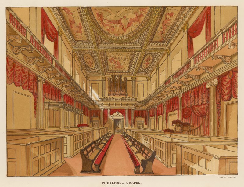 Interno della Cappella di Whitehall da English School