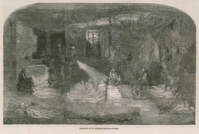 Interno di una casa di alloggio londinese da English School