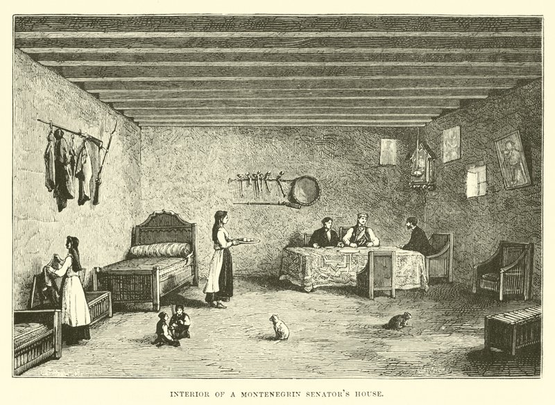 Interno di una casa di senatori montenegrini da English School