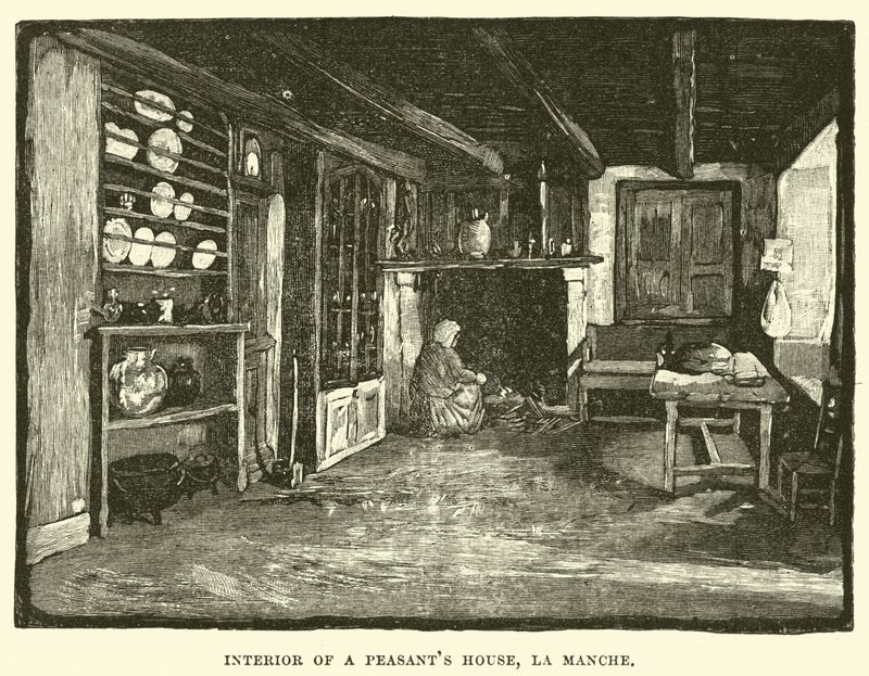 Interno di una casa di contadini, La Manche da English School