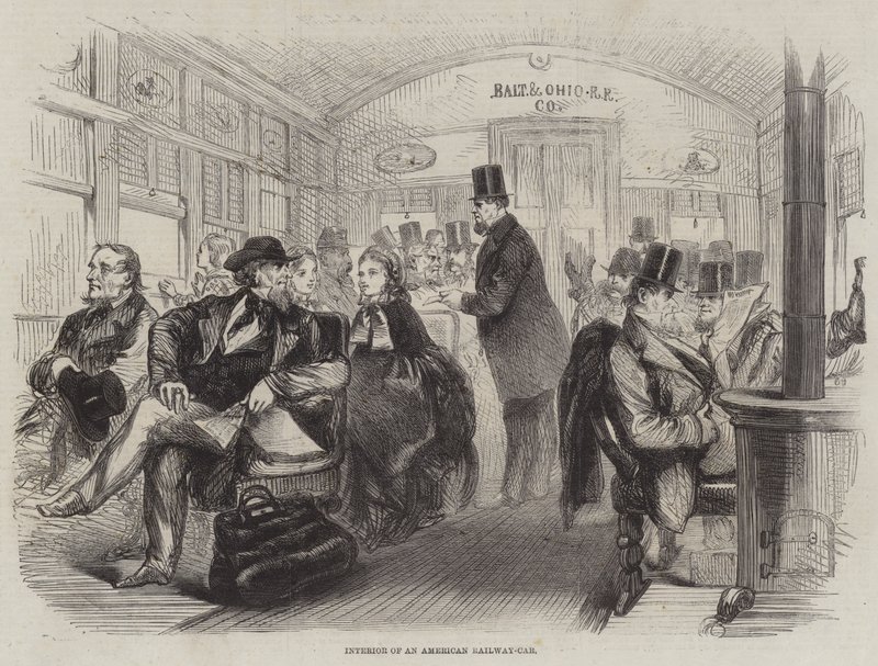 Interno di un Vagone Ferroviario Americano da English School