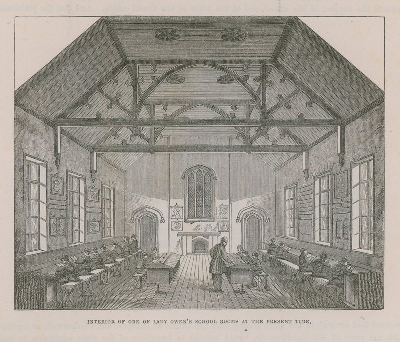 Interno di una delle aule della scuola di Lady Owen da English School