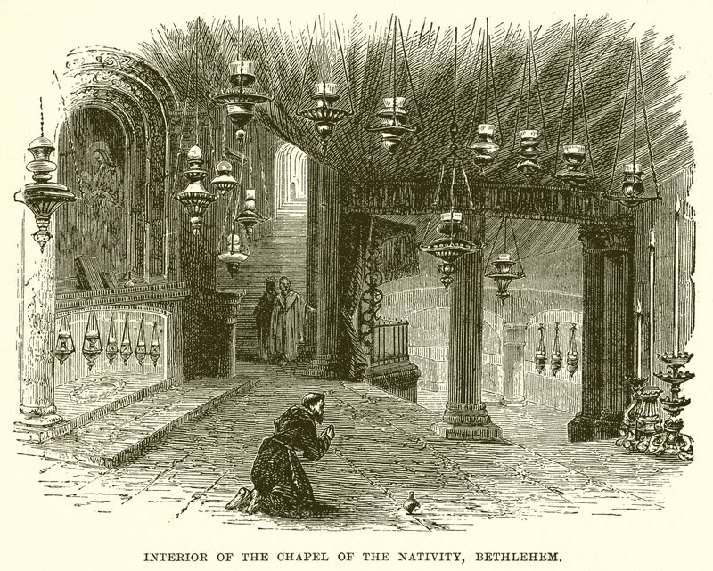 Interno della Cappella della Natività, Betlemme da English School