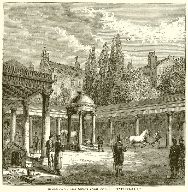 Interno del cortile del vecchio Tattersalls da English School