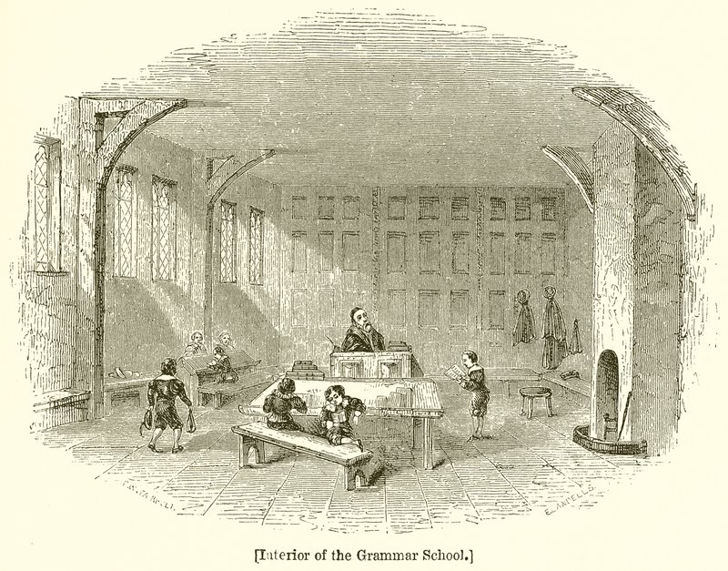 Interno della scuola di grammatica da English School