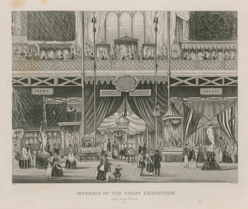 Interno della Grande Esposizione, 1851, Egitto, Turchia e Grecia da English School