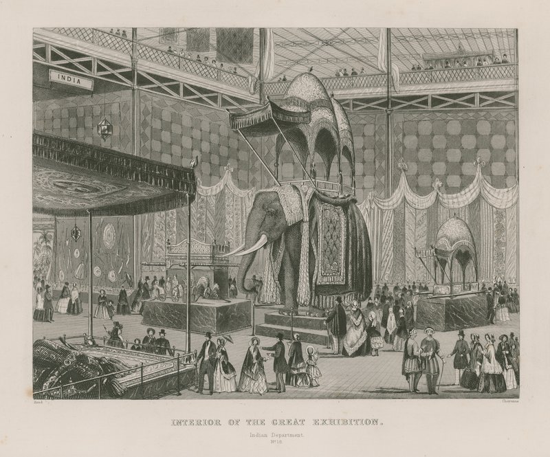 Interno della Grande Esposizione, 1851, Dipartimento Indiano da English School