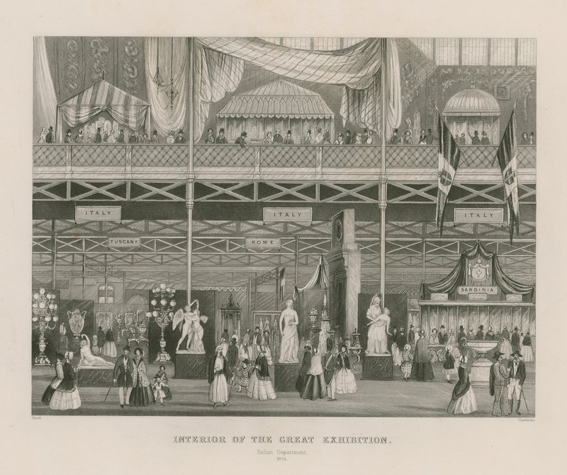 Interno della Grande Esposizione, 1851, Dipartimento Italiano da English School