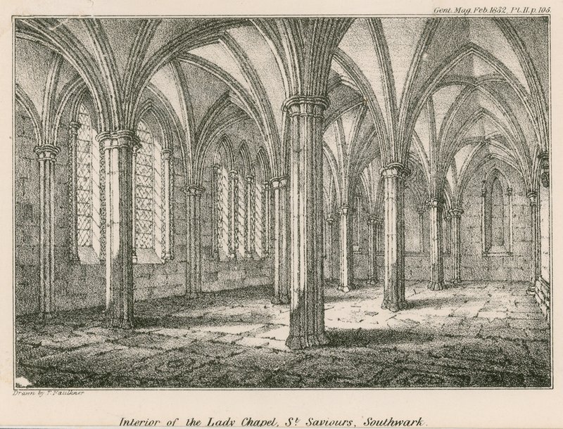 Interno della Cappella della Madonna, Chiesa di San Salvatore, Southwark da English School