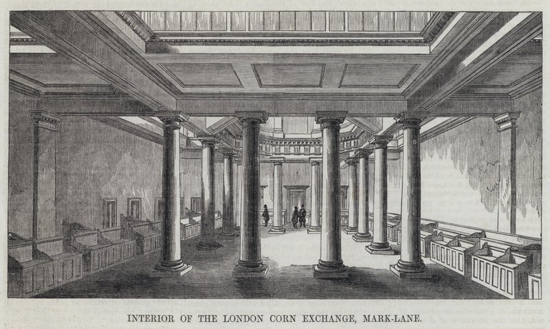Interno della London Corn Exchange, Mark-Lane da English School