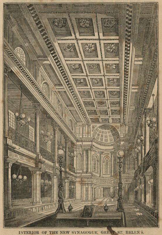 Interno della Nuova Sinagoga, Great St Helens, Londra da English School
