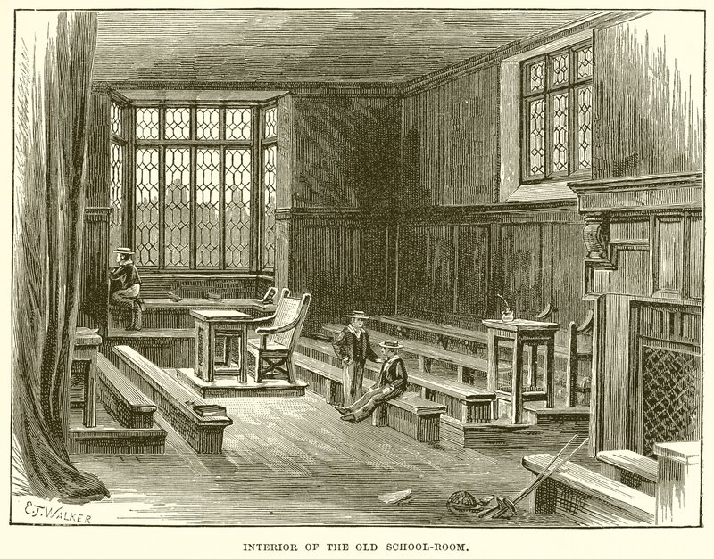 Interno della vecchia aula da English School